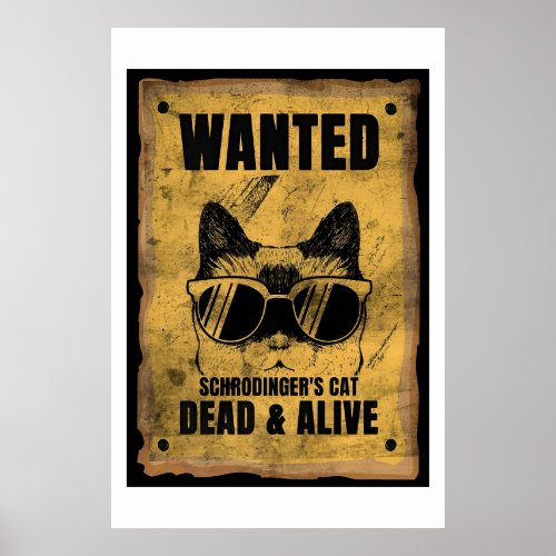 Wanted Dead Or Alive Cat Poster