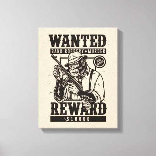 Wanted Dead Or Alive Mafia Canvas Print