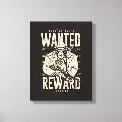 Wanted Dead Or Alive Mafia Canvas Print