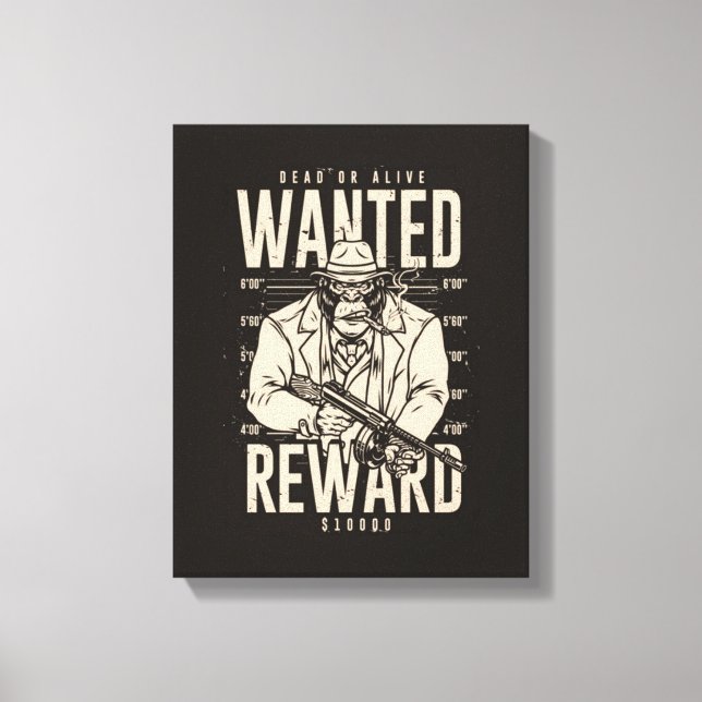 Wanted Dead Or Alive Mafia Canvas Print (Front)