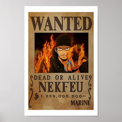 Wanted Dead Or Alive Nekfeu  Poster