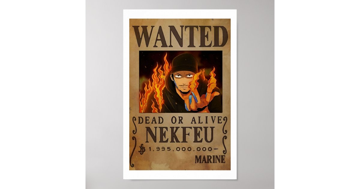 Wanted Dead Or Alive Nekfeu Poster