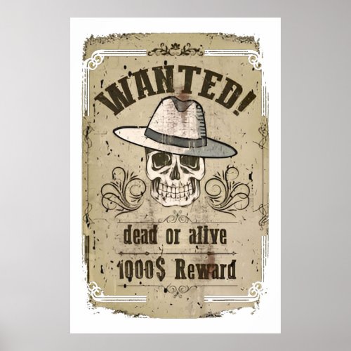 Wanted Dead Or Alive Poster