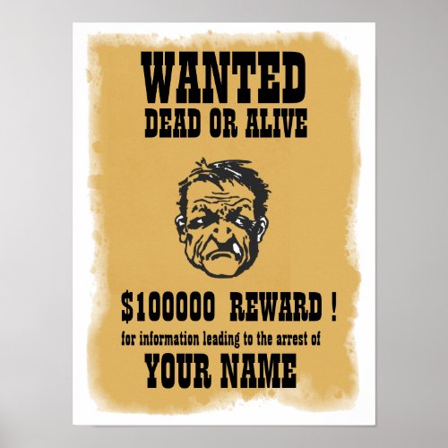 Wanted Dead or Alive Poster