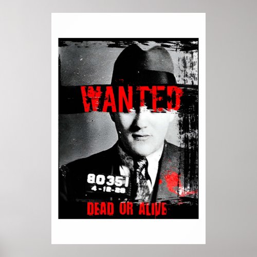 Wanted Dead Or Alive retro Poster