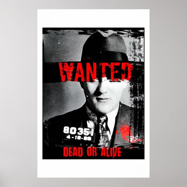Wanted Dead Or Alive retro Poster (Front)
