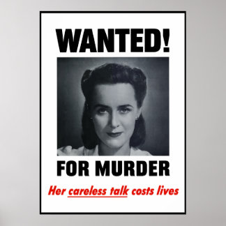 Wanted For Murder -- Border Poster