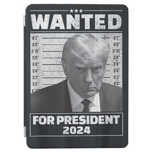 Wanted For President 2024 Spiral Photo Notebook iPad Air Cover