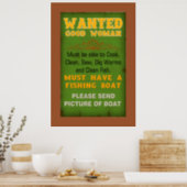 Wanted Good Woman Poster (Kitchen)