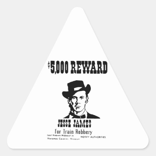 Wanted Jesse James Triangle Sticker