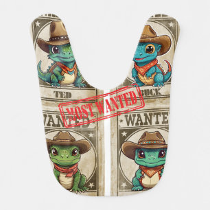 Wanted Kawaii Iguana Print Baby Bib