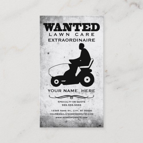 wanted : lawn care business card template
