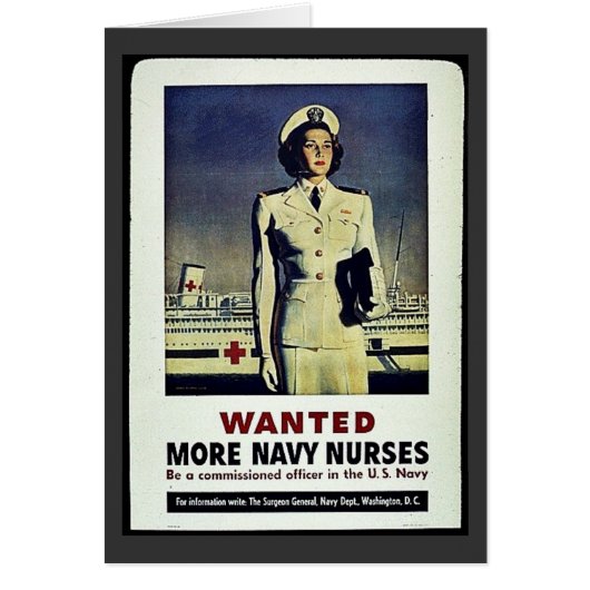 Wanted More Navy Nurses Cards (Front)