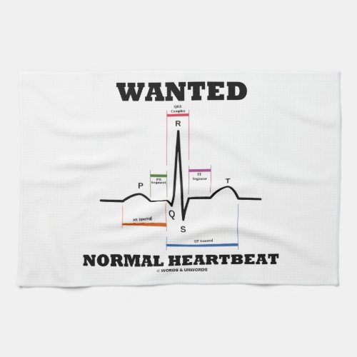 Wanted Normal Hearbeat ECGEKG Electrocardiogram Towel