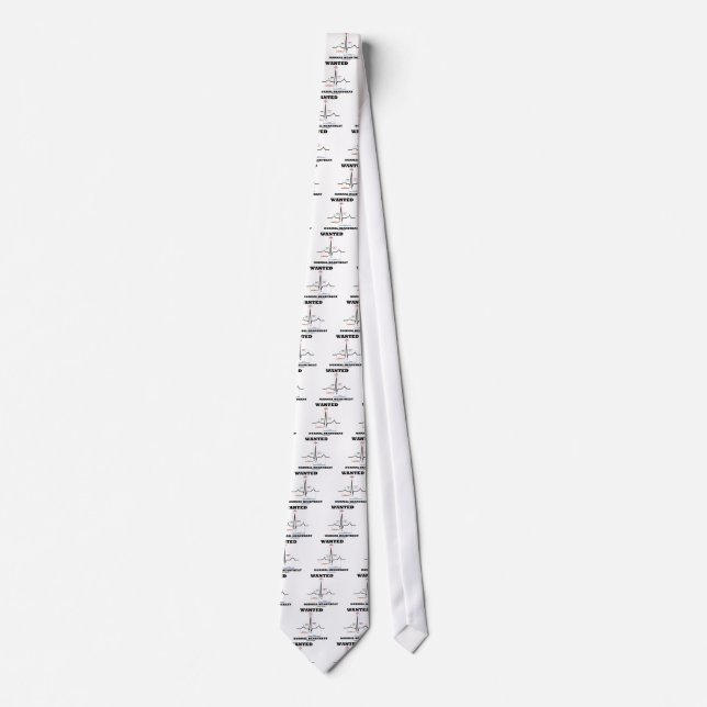 Wanted Normal Heartbeat (Electrocardiogram) Neck Tie (Front)