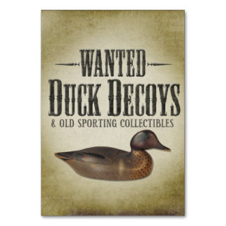 Wanted - Old Duck Decoys Table Number