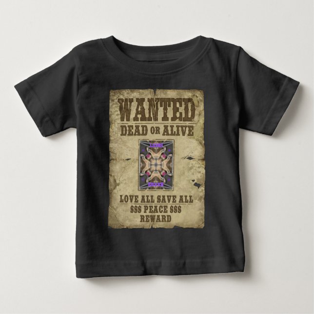 Wanted Peace Baby T-Shirt (Front)