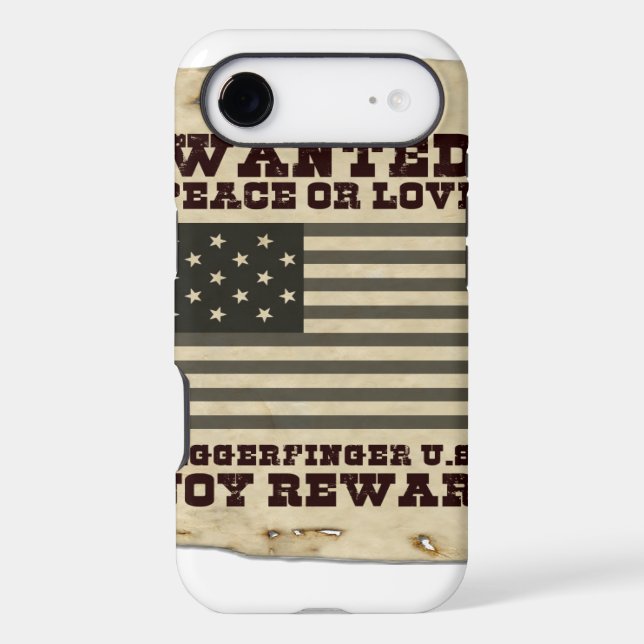 Wanted Peace Case-Mate iPhone Case (Back)