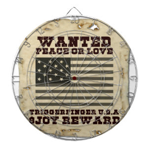 Wanted Peace Dart Board