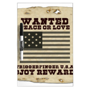 Wanted Peace Dry-Erase Board
