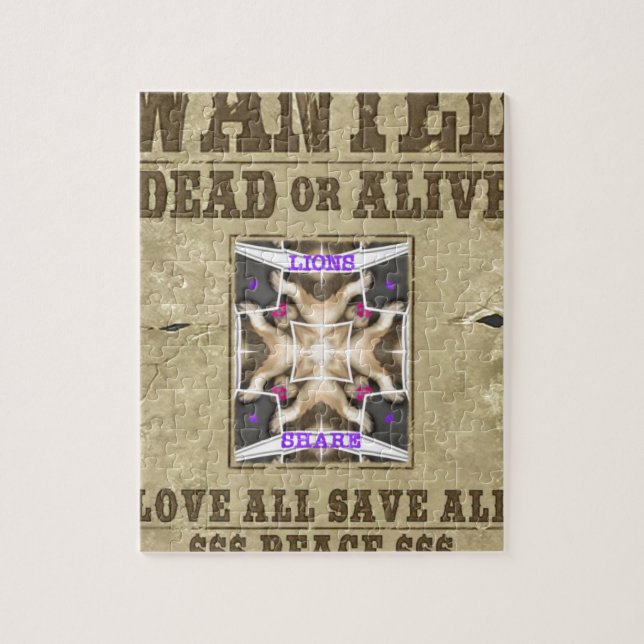 Wanted Peace Jigsaw Puzzle (Vertical)