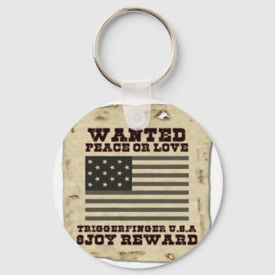 Wanted Peace Keychain