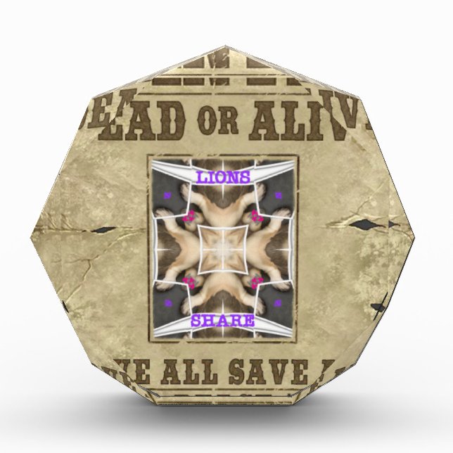 Wanted Peace, Love and Inspiration: Spread Harmony Acrylic Award (Front)