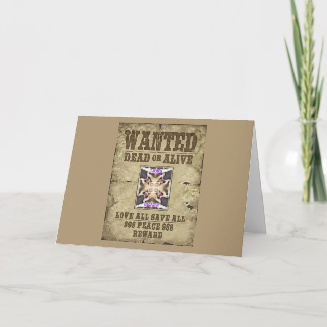 Wanted Peace, Love and Inspiration: Spread Harmony Card (Front)