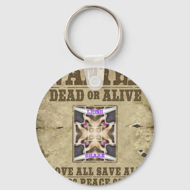 Wanted Peace, Love and Inspiration: Spread Harmony Keychain (Front)