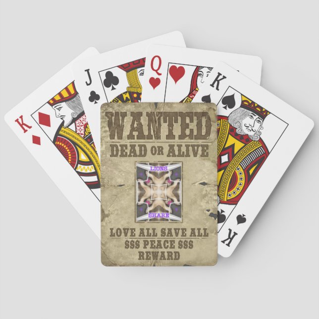 Wanted Peace, Love and Inspiration: Spread Harmony Poker Cards (Back)