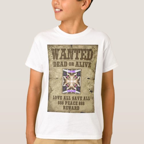 Wanted Peace Love and Inspiration Spread Harmony T_Shirt