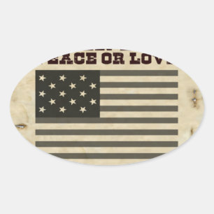 Wanted Peace Oval Sticker