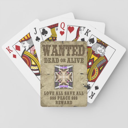 Wanted Peace Playing Cards
