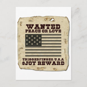 Wanted Peace Postcard