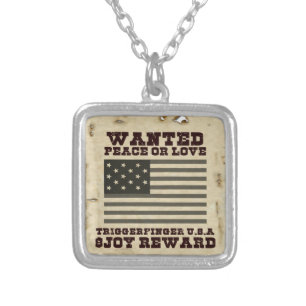 Wanted Peace Silver Plated Necklace