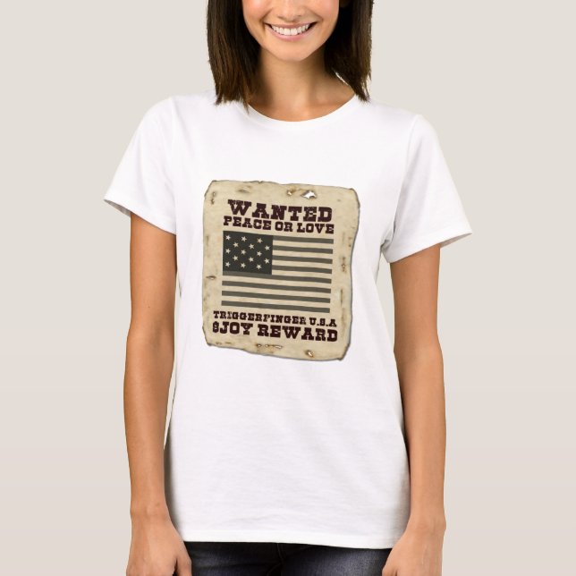 Wanted Peace T-Shirt (Front)