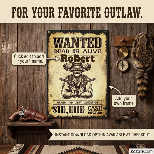 Wanted Personalized Poster