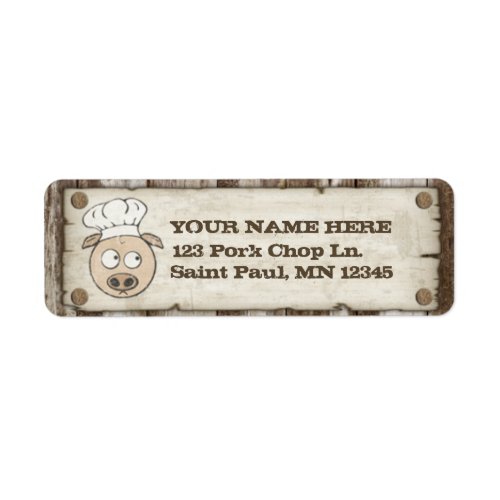 Wanted Pig BBQ Return Address Labels