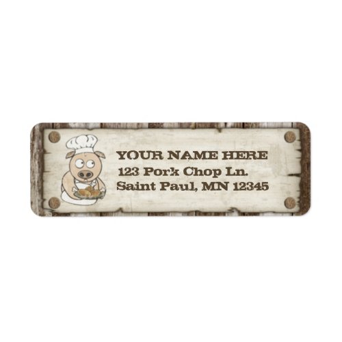 Wanted Pig BBQ Return Address Labels