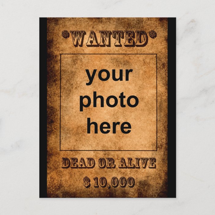 'Wanted' postcard