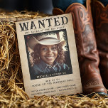 Wanted Poster 50th Birthday Party Vintage Photo  Invitation<br><div class="desc">Retro,  vintage 1800s wanted poster 50th birthday party invitation with distressed photo.  Personalize it with your event details and a picture of the bday boy or girl.  Unisex design for men or for women.  Suitable for any age.</div>