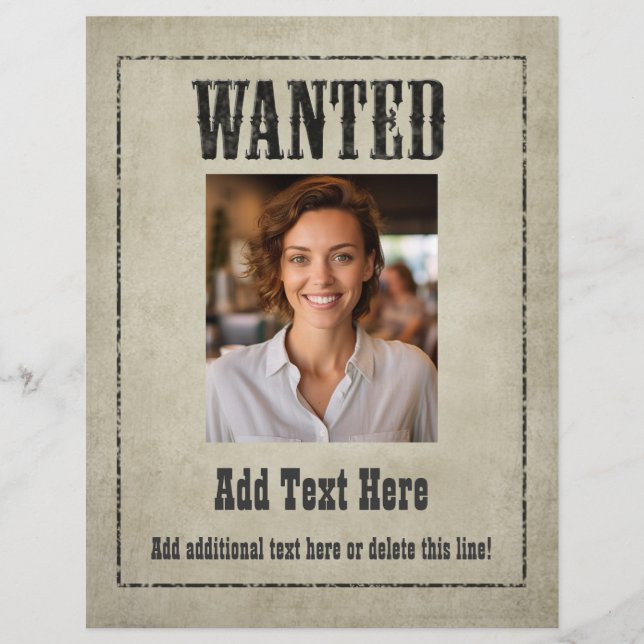 WANTED POSTER as a Flyer (Front)
