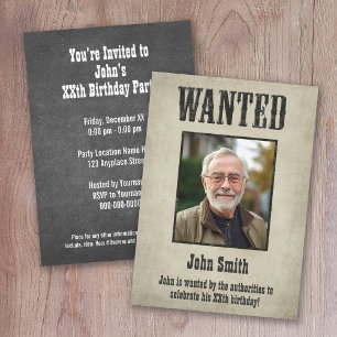 WANTED Poster - Birthday Invitation