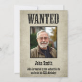WANTED Poster - Birthday Invitation (Front)
