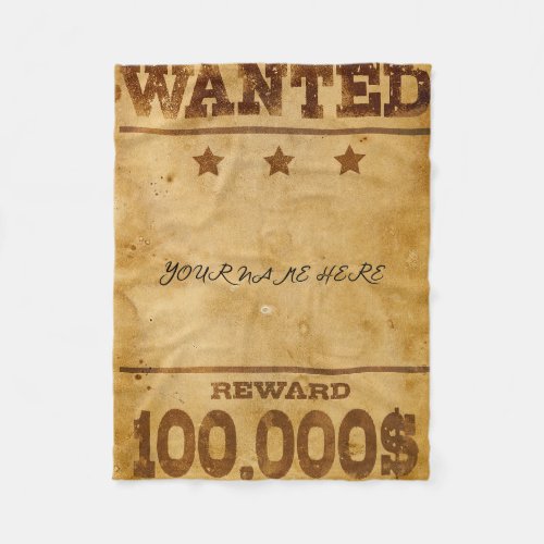 Wanted Poster Blanket