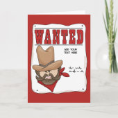  Wanted Poster Cowboy Greeting Card (Front)