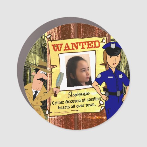 Wanted Poster Customizable Photo Car Magnet
