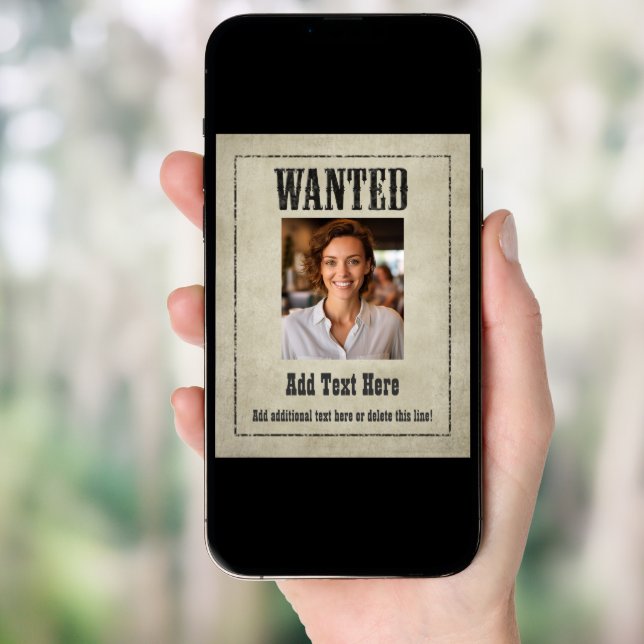 WANTED POSTER: customize this! Poster (Front Digital)
