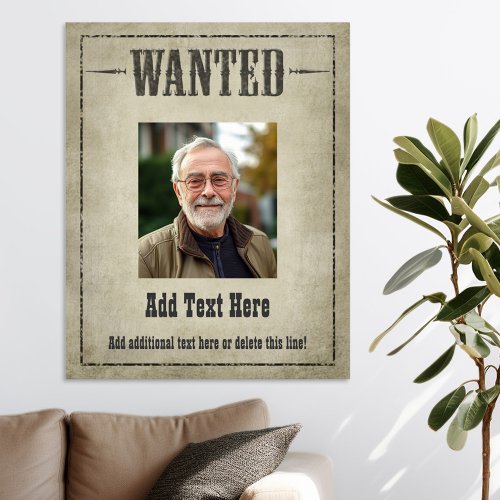 WANTED POSTER customize this Poster