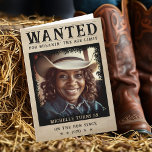 Wanted Poster Funny Senior Happy Birthday Card<br><div class="desc">Retro,  vintage 1800s wanted poster funny happy birthday card with photo.  Personalize it with your own text and a photograph of the recipient.  Great for seniors or loved ones of any age.</div>